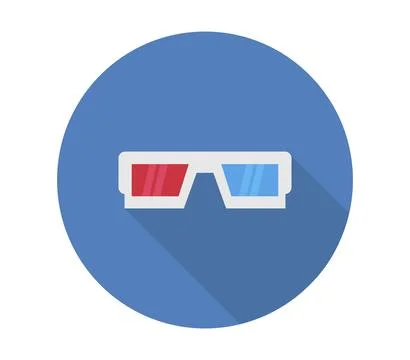 Cinema glasses icon illustrated in vector on white background Stock Illustration