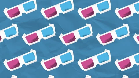 Cinema-glasses-pattern Stock Footage 257263875