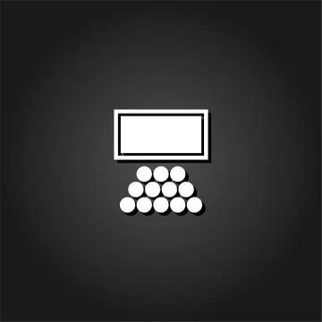 Cinema icon flat. Stock Illustration