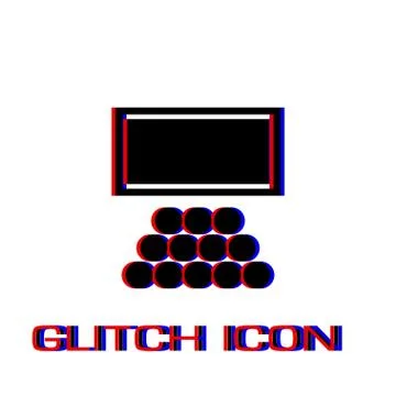 Cinema icon flat. Illustrazione stock