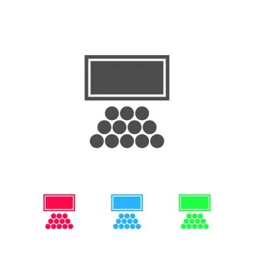 Cinema icon flat. Stock Illustration