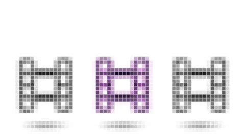 Cinema icon. Looping. Video stock 61306960