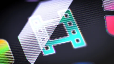 The cinema icon on the Screen. 4K Resolution. Encoder Prores 4444. Looping. Stock-Footage 86136105