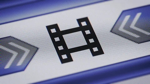 Cinema icon on the screen. Looping. Stock Footage 41272092