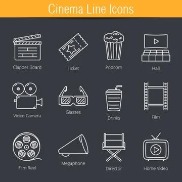 Cinema Icons Stock Illustration