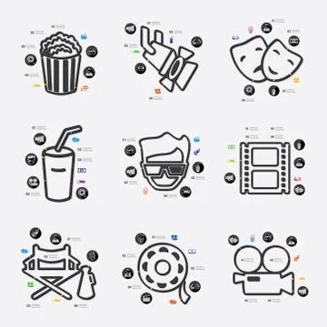 Cinema infographic Stock Illustration