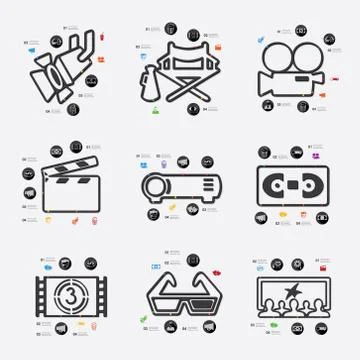 Cinema infographic Stock Illustration