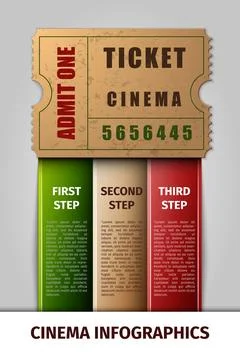Cinema infographics Stock Illustration