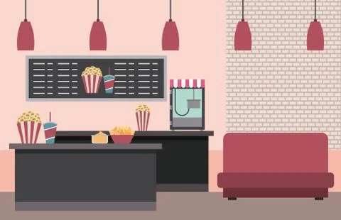 Cinema interior image Illustrazione stock