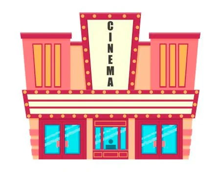 Cinema isolated on white background Stock Illustration