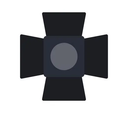 Cinema lamp icon illustrated in vector on white background Stock Illustration