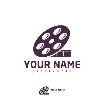 Cinema logo vector template, Creative Film Strip Cinema logo design concepts Stock Illustration