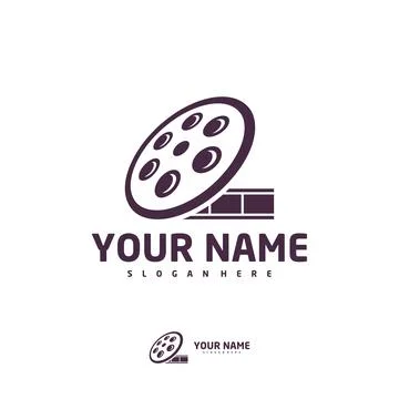 Cinema logo vector template, Creative Film Strip Cinema logo design concepts Stock Illustration