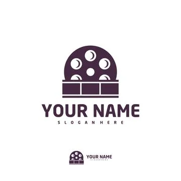 Cinema logo vector template, Creative Film Strip Cinema logo design concepts Stock Illustration