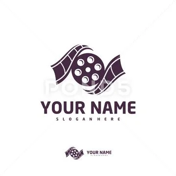 Cinema logo vector template, Creative Film Strip Cinema logo design ...