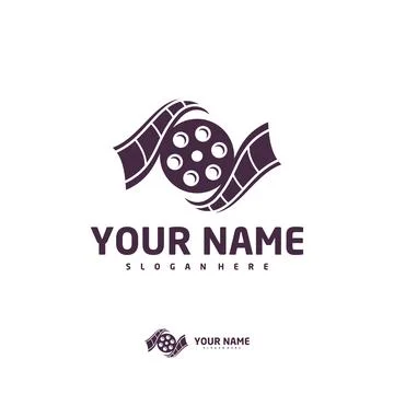 Cinema logo vector template, Creative Film Strip Cinema logo design concepts Stock Illustration