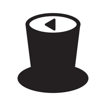 Cinema magic hat, black Stock Illustration