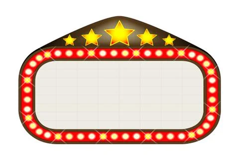 Cinema marquee Stock Illustration