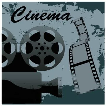 Cinema object and icon designs Stock Illustration