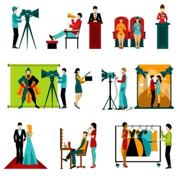 Cinema People Set Illustration