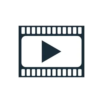 Cinema Player Icon Design Template Elements Stock Illustration