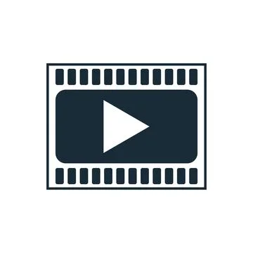 Cinema Player Icon Design Template Elements Stock Illustration