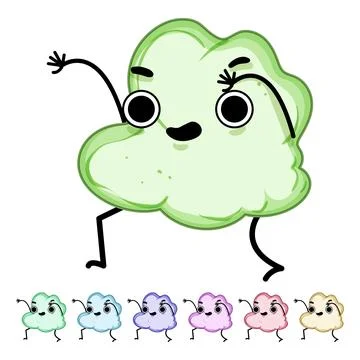 Cinema popcorn character cartoon vector graphic Stock Illustration