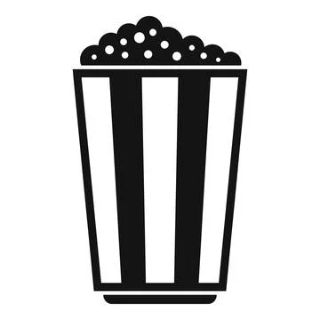 Cinema popcorn icon simple vector. Movie festival Illustrazione stock