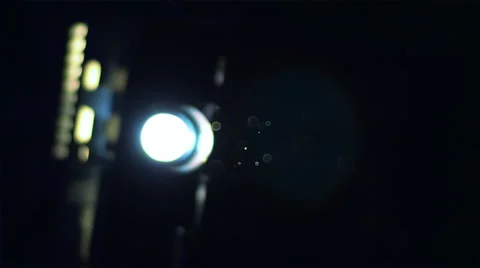 Cinema projector with a blur of dust Stock Footage