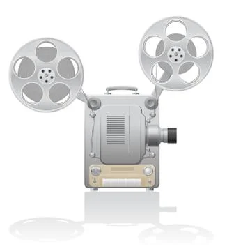 Cinema projector illustration Stock Illustration