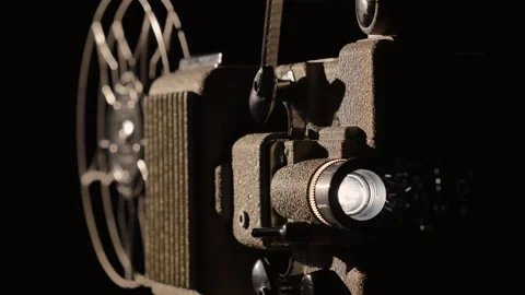 Cinema Projector Light and Dust particles in front of it Stock Footage 240648236