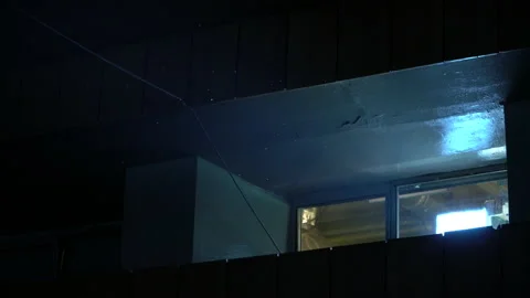 Cinema projector projection flickers in the dark hall of the cinema Stock Footage 143192878