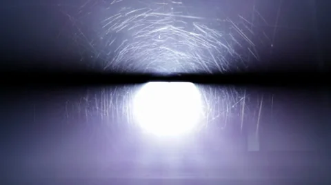 Cinema projector ray of light reflecting, close up shot Stock Footage 34404776