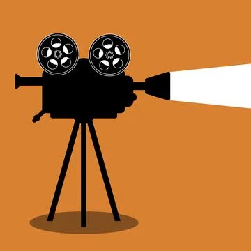 Cinema projector retro vector illustration icon Stock Illustration