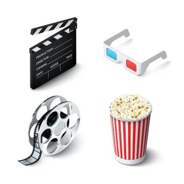 Cinema Realistic Set Stock Illustration