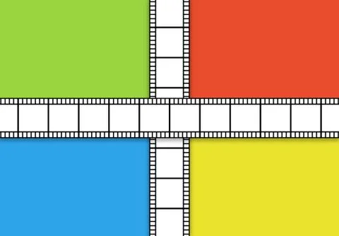 Cinema reel background Stock Illustration