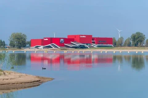 Cinema reflected in a lake Stock Photos