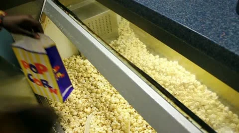 Cinema Serving Popcorn 2 Stock Footage 10785686