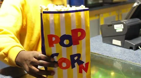 Cinema Serving Popcorn Bumper Stock Footage 10785681