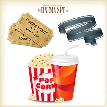 Cinema set Stock Illustration