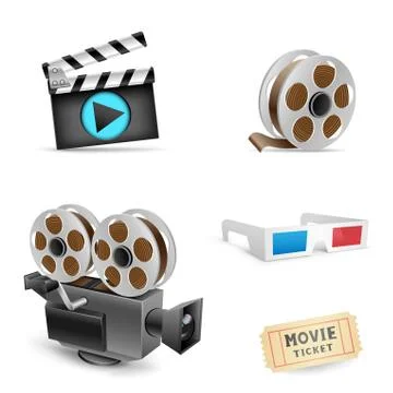 Cinema set Stock Illustration