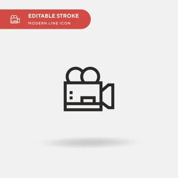 Cinema Simple vector icon. Illustration symbol design template for web mobile Stock Illustration