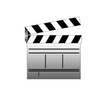 Cinema slate board Illustrazione stock