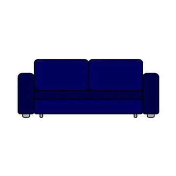 Cinema Sofa Icon 스톡 일러스트