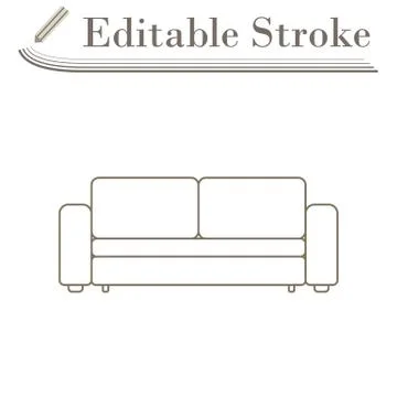 Cinema Sofa Icon Illustrazione stock