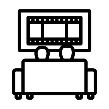 Cinema Sofa Icon 스톡 일러스트