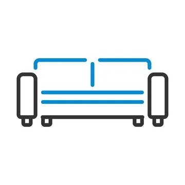 Cinema Sofa Icon 스톡 일러스트