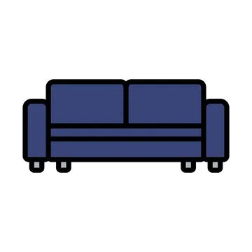 Cinema Sofa Icon 스톡 일러스트