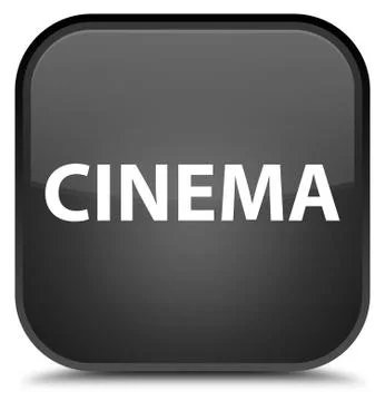 Cinema special black square button Stock Illustration