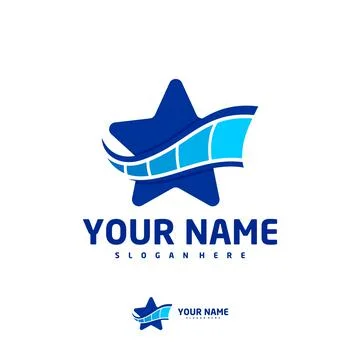 Cinema Star logo vector template, Creative Film Strip Cinema logo design conc Stock Illustration